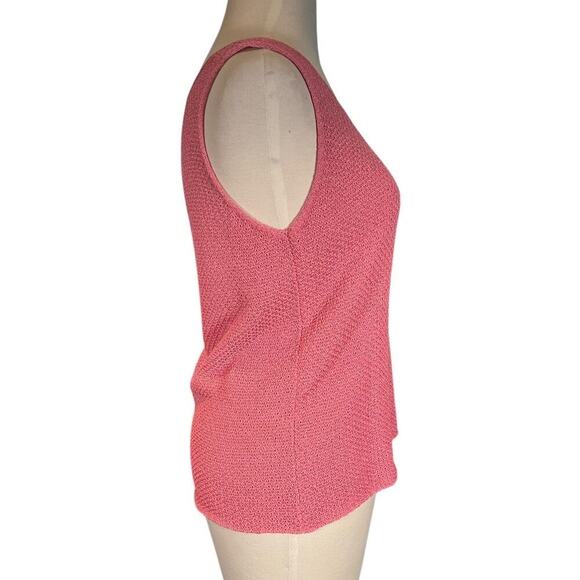 Eileen Fisher 100% Italian Yarn Knit Cardigan & Tank Set Rose Pink Petite Medium - Picture 3 of 14